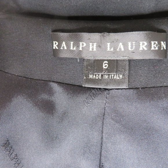 Ralph Lauren Black Label Jacket Black Wool Hidden Buttons Mandarin Collar Italy - Picture 9 of 10